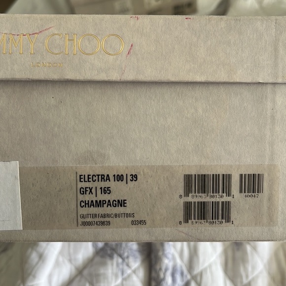 Jimmy Choo Electra 100 Champagne Glitter Heels size 39 - Picture 10 of 16